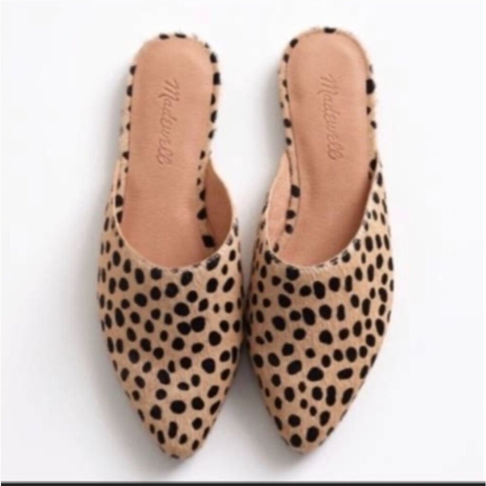 Madewell Remi Spotted Calf Hair Mules